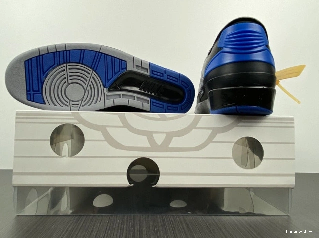 Retro 2 Jordan SP DJ4375-004 Off-White Low Black Blue 0729